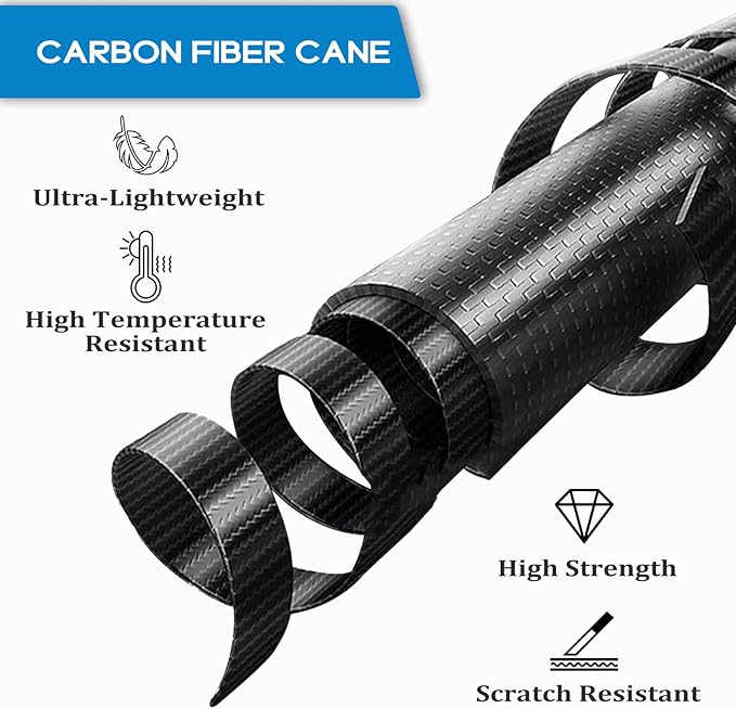 Folding Walking Quad Cane for Men and Women,Ultra Lightweight Sturdy Height Adjustable Nonslip Rubber Tips Free Standing Cane,Collapsible Walking Sticks for Seniors & Adults [Black]