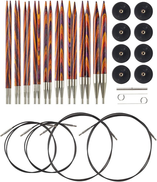 Knit Picks Options Wood Interchangeable Knitting Needle Set - US 4-11 (Radiant)
