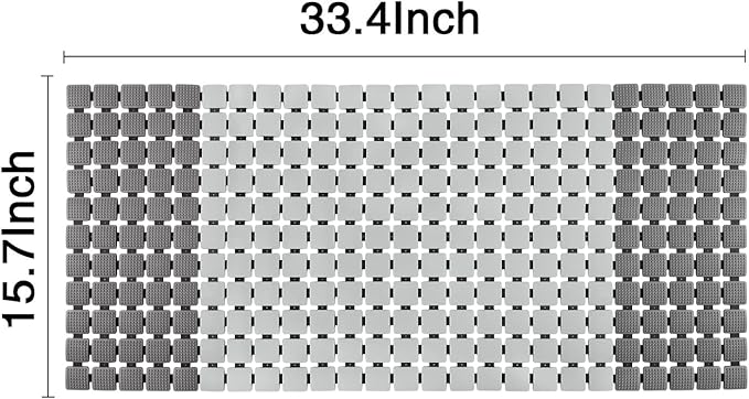 Non Slip Massage Bathtub Mat,Shower Mat Non Slip 33.4 x 15.7 Inch Large Size with Suction Cups and Drain Holes Bath Mat for Tub