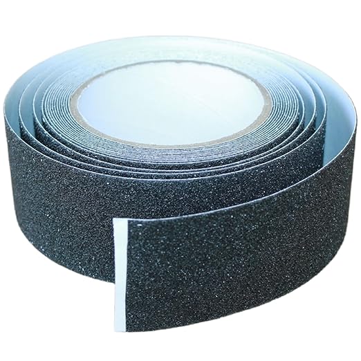 Anti Slip Tape 2 Inch Wide, Waterproof Grip Adhesive Heavy Duty High Traction Friction for Indoor/Outdoor Steps (16.6 Ft/Black).