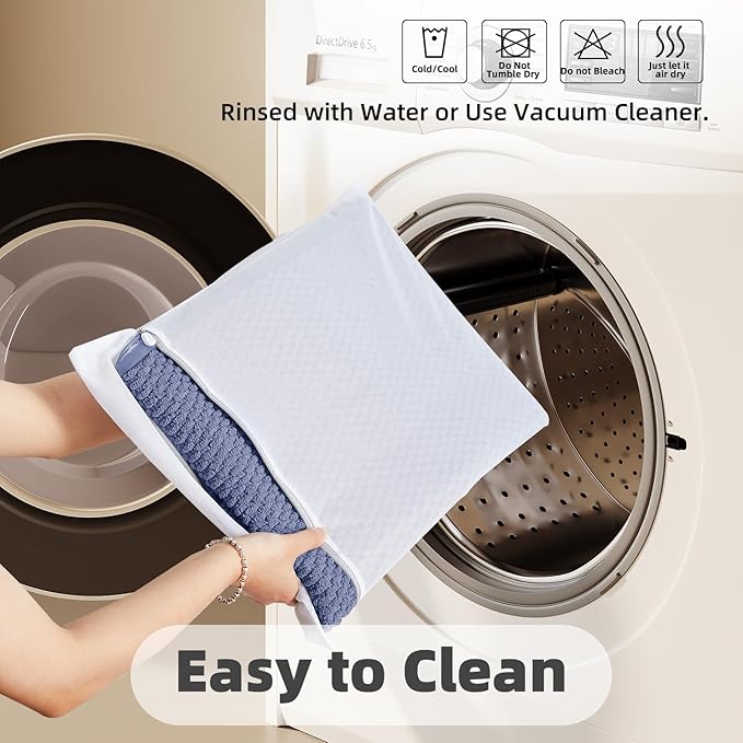 Bathroom Rugs Non Slip Washable, Super Absorbent Thin Bath Mat Small Quick Dry Low Pile Bathroom Rug, Denim Blue 16"x24"