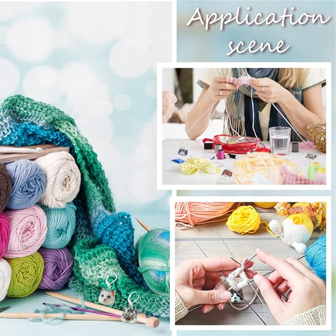 NBEADS 12 Pcs Cat Stitch Markers, 6 Styles Alloy Enamel Cat Crochet Stitch Marker Charms Removable Locking Stitch Marker for Knitting Weaving Sewing Accessories Quilting Handmade Jewelry