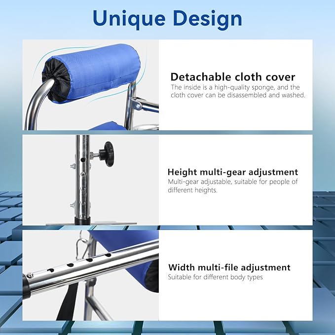 Walker, Walkers for Seniors, Hemiplegia Rehabilitation Standing Frame, Walker Aid for The Disabled, Walking Assistance Devices, Anti Recline, Lower Limb Training, Adjustable Width and Height