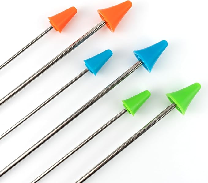 BlingKingdom 30 PCS Knitting Needle Point Protectors, 2 Sizes Colorful Needle Tip Stoppers for Knitting Sewing DIY Art (15 PCS Small + 15 PCS Large)