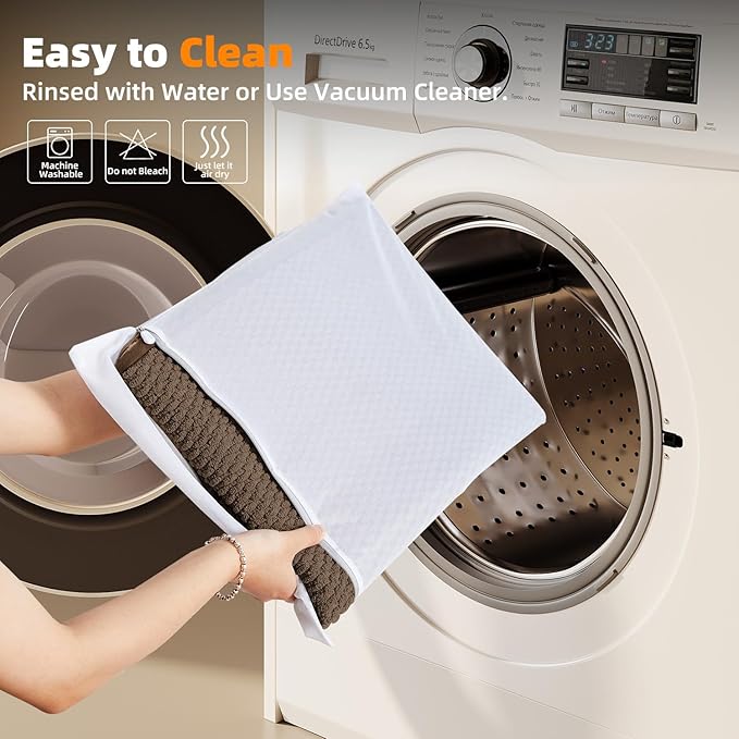 Bathroom Rugs Non Slip Washable, Super Absorbent Thin Bath Mat Quick Dry Low Pile Bathroom Rug, Brown 24"x47"