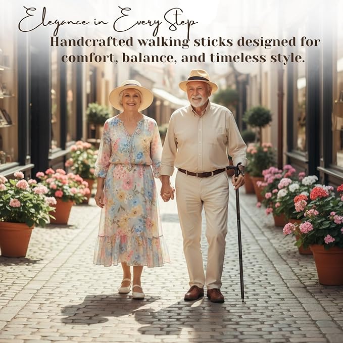 All Black Snake Handle Spiral Wooden Walking Cane