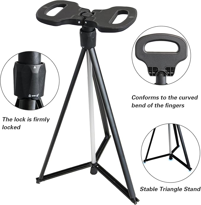 Cane with Seat Portable Walking Stick Folding Chair Lightweight Aluminum Mobility Aid Crutch Chair Height Adjustable with Carry Bag for Seniors Elderly Handicap Waiting/Queuing/Fishing