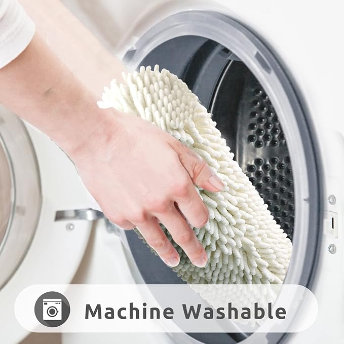 Non-Slip Bath Rug,Extra Soft Microfiber Bedroom Shag Carpet with Anti-Slip Backing,Water/Dust Absorbent Fast Dry Shower Mat,Sound Insulated Stairs Pad,Machine Washable (Ivory,15 x 23 Inches)