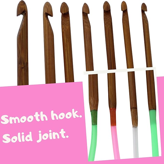 KnitPal 24-inch (60 cm) Circular Crochet Hooks Double Ended Tunisian Crochet Hooks Set with Cable for Afghan Crocheting in The Round - 7 US Sizes: D/3mm,E/3.5mm,F/3.75mm,G/4mm,7/4.5mm,H/5mm,I/5.5mm