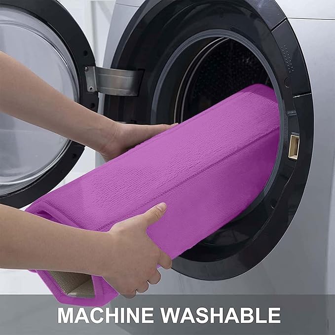 Buganda Memory Foam Bath Mat, 30" x 20", Ultra Soft and Non-Slip Bathroom Rugs, Water Absorbent and Machine Washable Bath Rug for Bathroom, Shower, and Tub, Violet