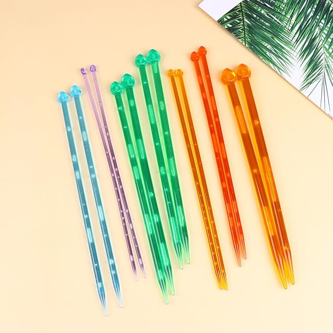 LIGHTAOTAO Acrylic Knitting Needle Lightweight Smooth Surface Knitting Rods Sweaters Scarves Carpets Beginner Friendly Yarn Tool