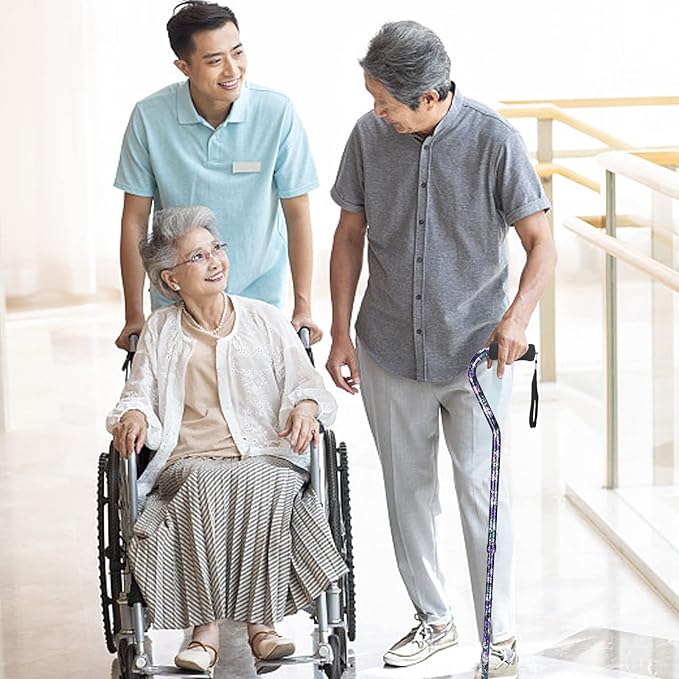 Elegant Walking Cane for Women, Foldable & Adjustable Cane for Seniors with Self-Standing Tip | Lightweight Mobility Aid for Stability & Balance Support