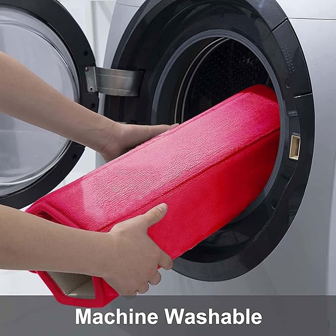 Buganda Memory Foam Bath Mat, 60" x 24", Ultra Soft and Non-Slip Bathroom Rugs, Water Absorbent and Machine Washable Bath Rug Runner for Bathroom, Shower, and Tub, Deep Pink