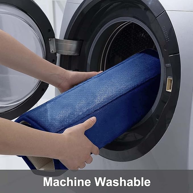 Buganda Memory Foam Bath Mat, 47" x 20", Ultra Soft and Non-Slip Bathroom Rugs, Water Absorbent and Machine Washable Bath Rug Runner for Bathroom, Shower, and Tub, Navy Blue