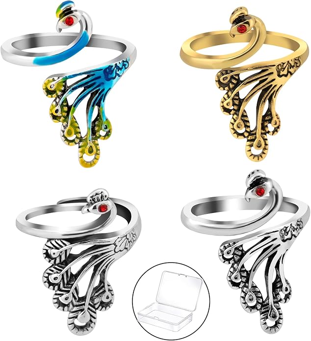 Namifin Crochet Ring for Fingure Adjustable Crochet Tension Ring Yarn Tension Rings Easy Crocheting Crochet Accessories Mother Grandma Thanksgiving Presents