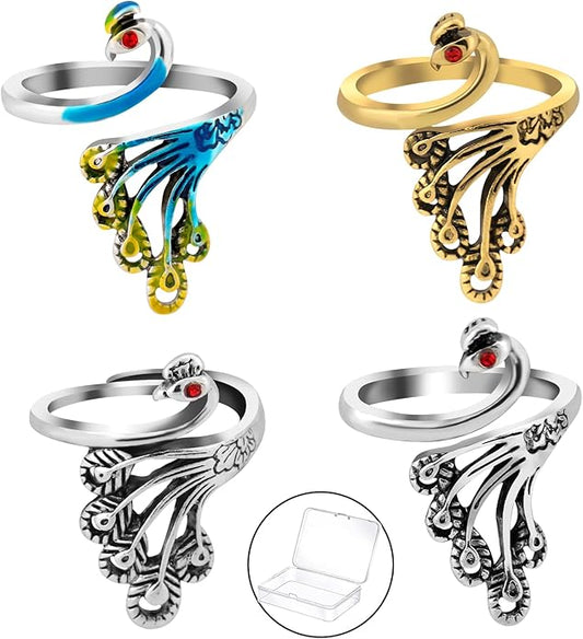 Namifin Crochet Ring for Fingure Adjustable Crochet Tension Ring Yarn Tension Rings Easy Crocheting Crochet Accessories Mother Grandma Thanksgiving Presents