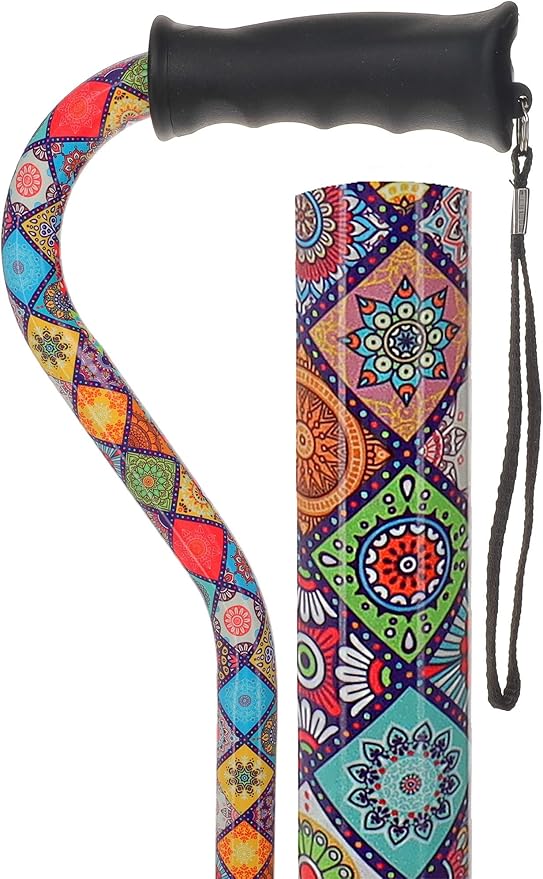 Royal RC Canes Walking Sticks for Men and Women - Stylish Designer Fashionable Walking Canes - Lightweight Aluminum Cool Adjustable Offset Walking Cane with Comfort Grip