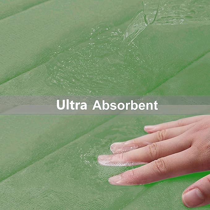 Buganda Memory Foam Bath Mat, 70" x 24", Ultra Soft and Non-Slip Bathroom Rugs, Water Absorbent and Machine Washable Bath Rug Runner for Bathroom, Shower, and Tub, Olive Green