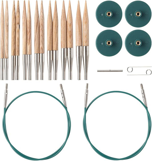 Knit Picks Options 2-3/4" Short Tip Interchangeable Knitting Needle Set (Sunstruck)