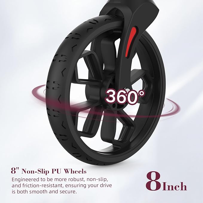 Walkers for Seniors, Foldable Rollator Walker with Seat, 8" Big Wheels, Lightweight Rollator Walker with Ergonomic Backrest, Adjustable Handles and Seat Height, 310 Lbs Weight Capacity, Blue