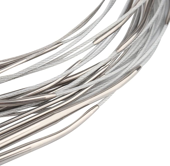 Aeelike Circular Knitting Needle Set 16" Knitting Needles Round for Beginners, 11 Pack Stainless Steel Circular Knitting Needles Set with Needle Gauge Sewing Needle for Sweaters Hats Socks