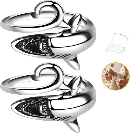 Namifin Crochet Ring for Fingure Adjustable Crochet Tension Ring Yarn Tension Rings Easy Crocheting Crochet Accessories Mother Grandma Thanksgiving Presents