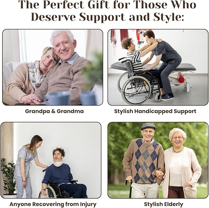 All Black Snake Handle Spiral Wooden Walking Cane