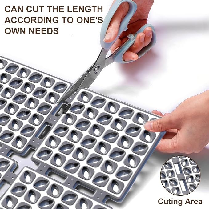 Shower Mat Non Slip，24"X24" Bathtub Mat Non Slip Square Shower Mats for Inside Shower with Drain Holes Suction Cups, Quick Drain, TPE Shower Floor Mat for Elderly & Kids (D-Grey)