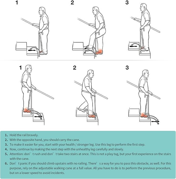 Elegant Walking Cane for Women, Foldable & Adjustable Cane for Seniors with Self-Standing Tip | Lightweight Mobility Aid for Stability & Balance Support