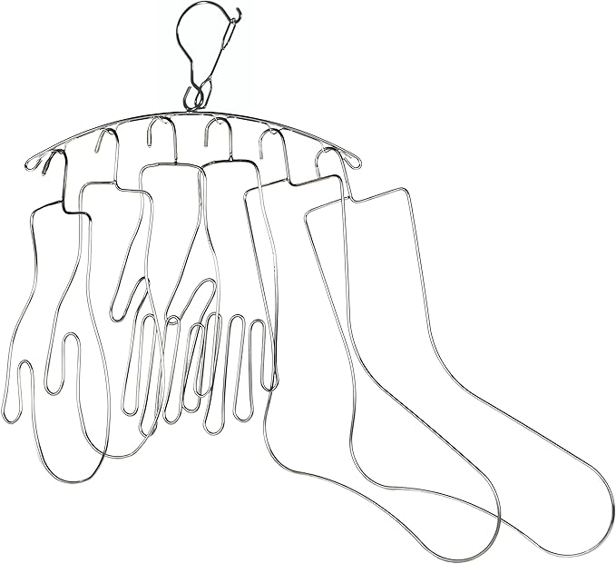 Silly Monkey 3-in-1 Mitten Glove Sock Blocker Set, Complete Combo Blockers with Drying Hanger Rack | Stainless Steel Knitting Shaper with 2 Sock Blockers, 2 Glove Blockers, 2 Mitten Blockers