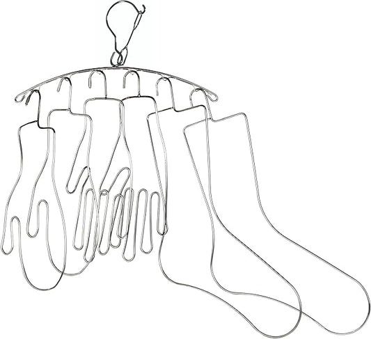 Silly Monkey 3-in-1 Mitten Glove Sock Blocker Set, Complete Combo Blockers with Drying Hanger Rack | Stainless Steel Knitting Shaper with 2 Sock Blockers, 2 Glove Blockers, 2 Mitten Blockers