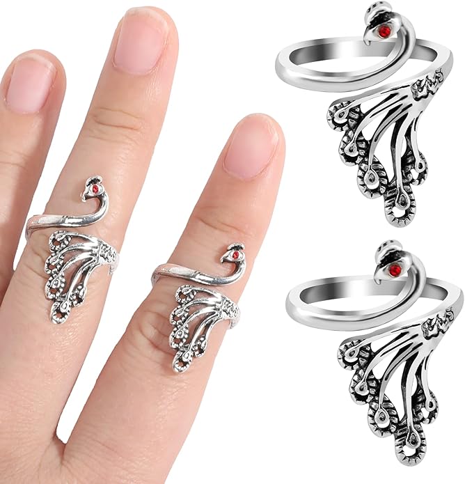 Namifin Crochet Ring for Fingure Adjustable Crochet Tension Ring Yarn Tension Rings Easy Crocheting Crochet Accessories Mother Grandma Thanksgiving Presents