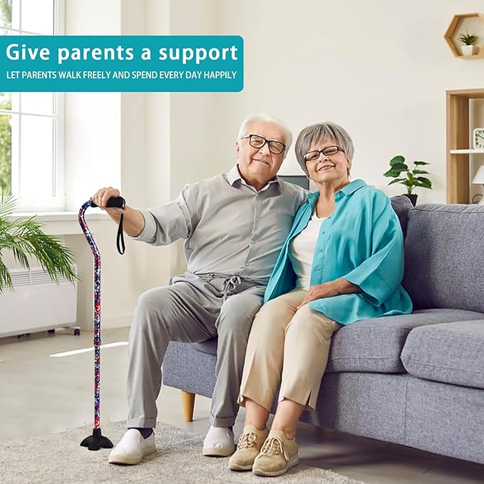 Elegant Walking Cane for Women, Foldable & Adjustable Cane for Seniors with Self-Standing Tip | Lightweight Mobility Aid for Stability & Balance Support