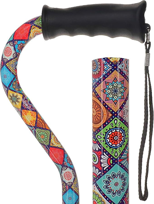 Royal RC Canes Walking Sticks for Men and Women - Stylish Designer Fashionable Walking Canes - Lightweight Aluminum Cool Adjustable Offset Walking Cane with Comfort Grip