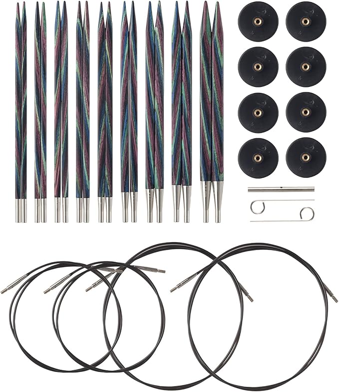 Knit Picks Options Square Wood Interchangeable Knitting Needle Set - US 4-11 (Foursquare)