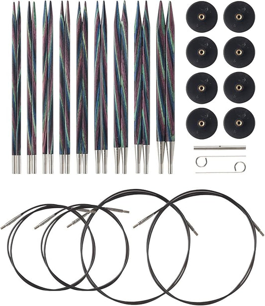 Knit Picks Options Square Wood Interchangeable Knitting Needle Set - US 4-11 (Foursquare)