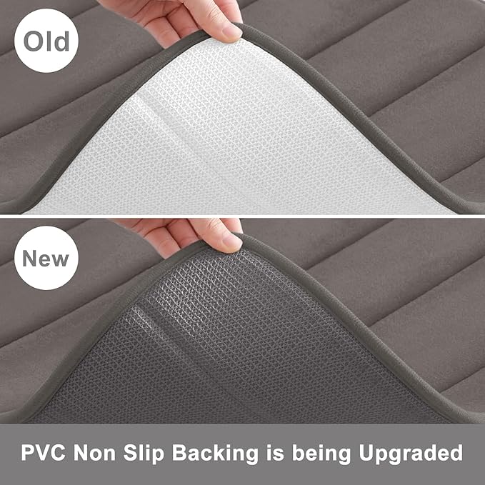 Buganda Memory Foam Bath Mat, 70" x 24", Ultra Soft and Non-Slip Bathroom Rugs, Water Absorbent and Machine Washable Bath Rug Runner for Bathroom, Shower, and Tub, Taupe