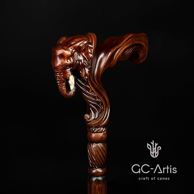 Luxury Handmade Wooden Walking Cane – Premium Carved Solid Wood, Ergonomic Comfort Grip, Designer Canes for Men & Women, Elegant Fashionable Walking Stick 36
