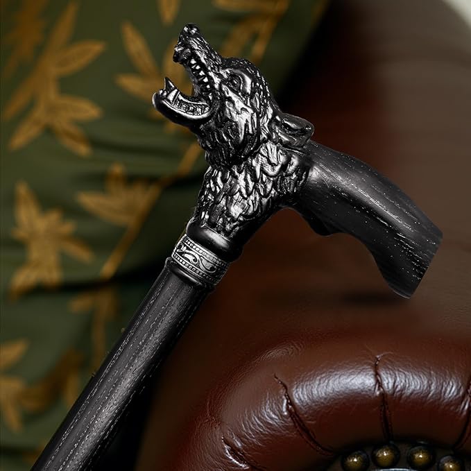 Walking Cane Dedicated Sizes with Hand-Carved Wooden Walking Cane for Men and Women Support up to 500 lbs, All-Day Comfort Ergonomic Canes for Seniors Daily Walking and Outdoor Strolls