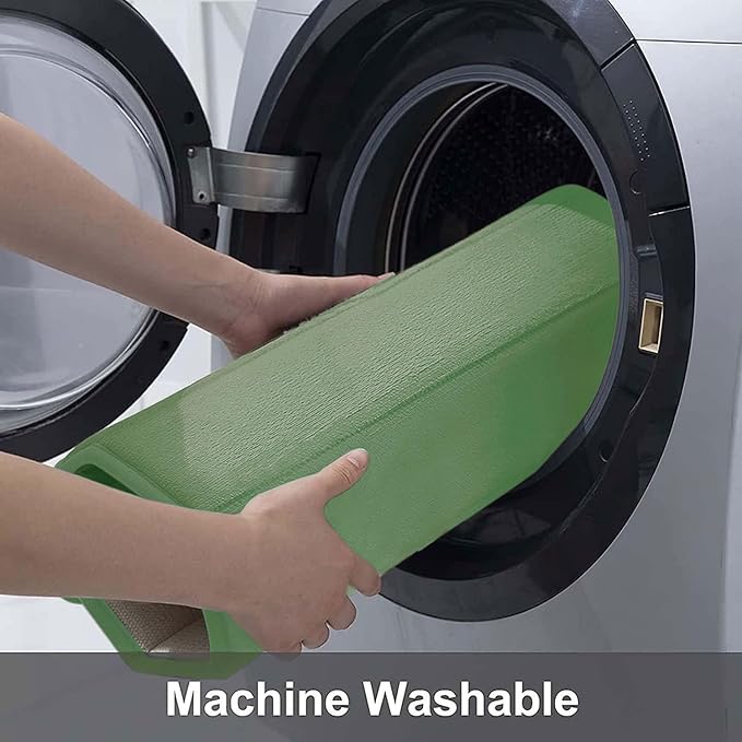 Buganda Memory Foam Bath Mat, 35.4" x 24", Ultra Soft and Non-Slip Bathroom Rugs, Water Absorbent and Machine Washable Bath Rug Runner for Bathroom, Shower, and Tub, Olive Green