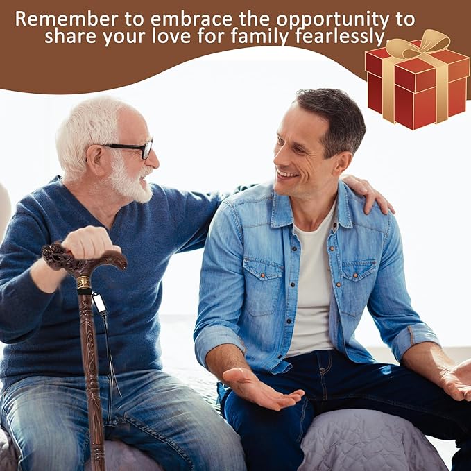 Wooden Walking Canes for Men and Women, Natural Rosewood Walking Sticks for Senior Support, Up to 500 Lbs Walking Stick, Heavy-Duty Walking Cane for Men, Suitable for Gift Giving