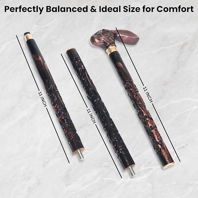 Sunrise Wood Store Antique Cane Rabbit Head Wooden Walking Stick/Cane Vintage Designer Wooden Handle Walking Stick Handmade Walking Cane for Men/Women