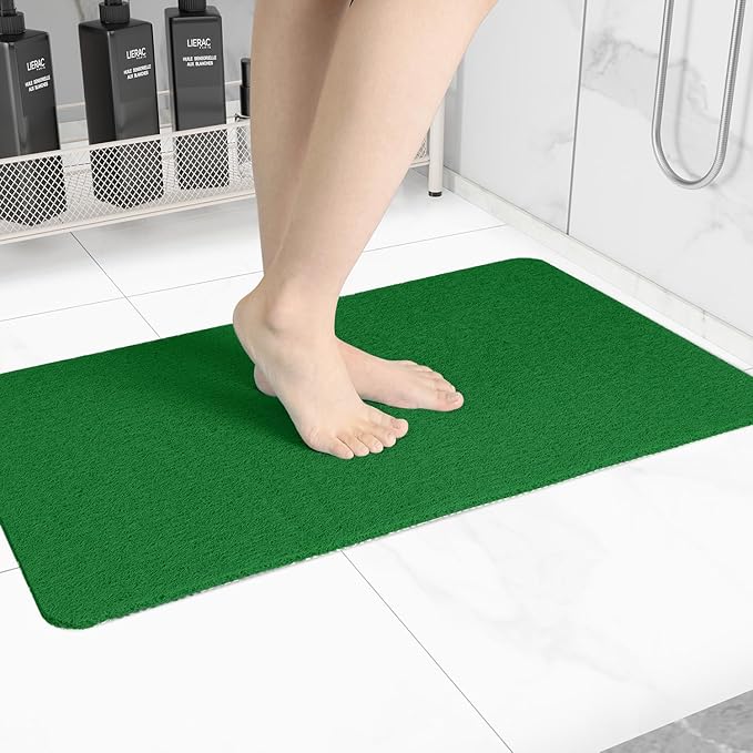 Non-Slip Bathtub Mat, Anti Slip Shower Mat, Fast Drying Bathtub Mats, Foot Scrubber Mat, Anti Slip Mat for Tub, Floor, Bathroom, Kitchen, Home, Hotel (Dark Green 40"×28")