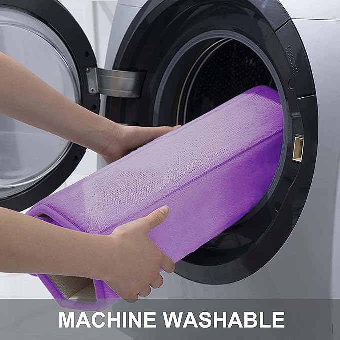 Buganda Memory Foam Bath Mat, 47" x 24", Ultra Soft and Non-Slip Bathroom Rugs, Water Absorbent and Machine Washable Bath Rug Runner for Bathroom, Shower, and Tub, Lavender