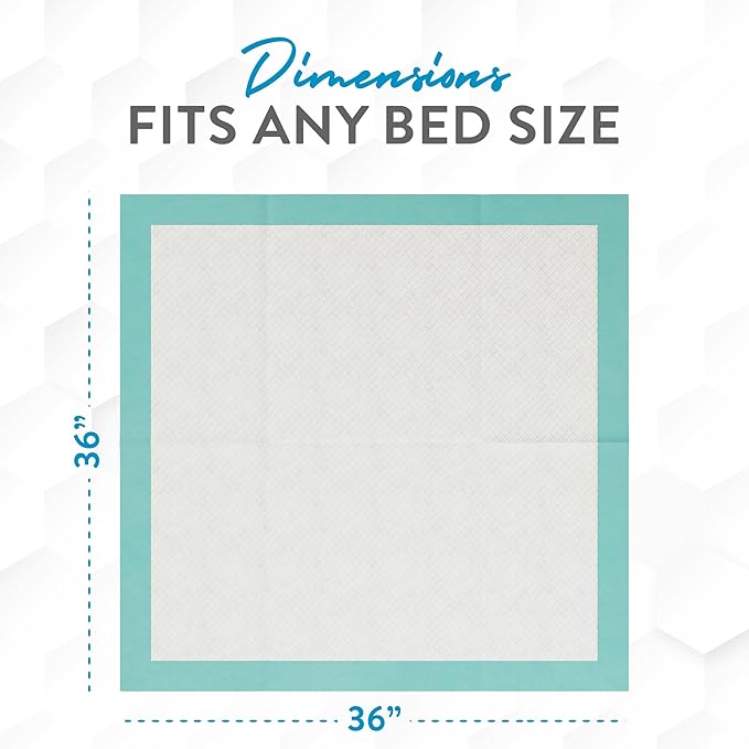 Inspire Extra Large Super Absorbent Disposable Bed Pads for Chronic Incontinence Ultra Thick and Absorbent Bed Pads Disposable Adult | Pee Pads for Adults (36" X 36" Pack of 50)