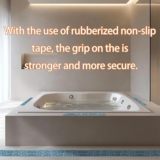 QILIMA Pool Anti Slip Tape Waterproof 4" x 15ft -Blue, Outdoor/Indoor Waterproof, Traction Stair Strips for Outdoor Steps, Non Skid Rubber Grip Tape for Trails, Bathroom, Shower