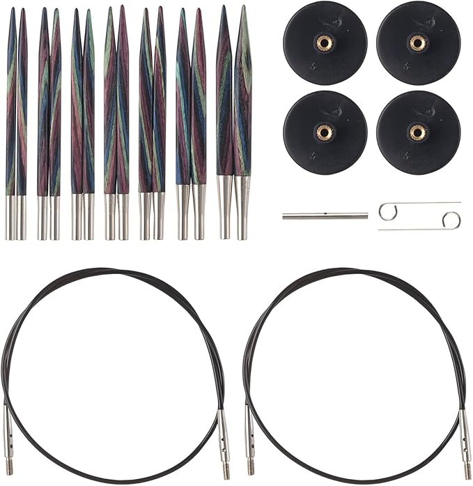 Knit Picks Options 2-3/4" Short Square Interchangeable Wood Knitting Needle Set (Foursquare)