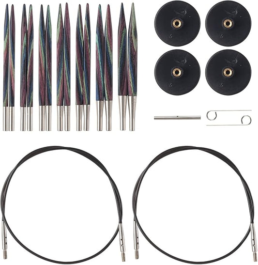 Knit Picks Options 2-3/4" Short Square Interchangeable Wood Knitting Needle Set (Foursquare)