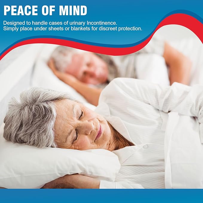 Tear-Resistant Incontinence Bed Pads 40'' x 36'' 125 Gram Heavy Duty Disposable Underpads Chucks Pads for Adults, Kids & Elderly | Protection Pads for Bed, Sofa, and Chair (10 Count)