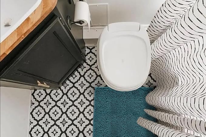 Non-Slip Bath Rug,Extra Soft Microfiber Bedroom Shag Carpet with Anti-Slip Backing,Water/Dust Absorbent Fast Dry Shower Mat,Sound Insulated Stairs Pad,Machine Washable (Turquoise,12 x 12 Inches)